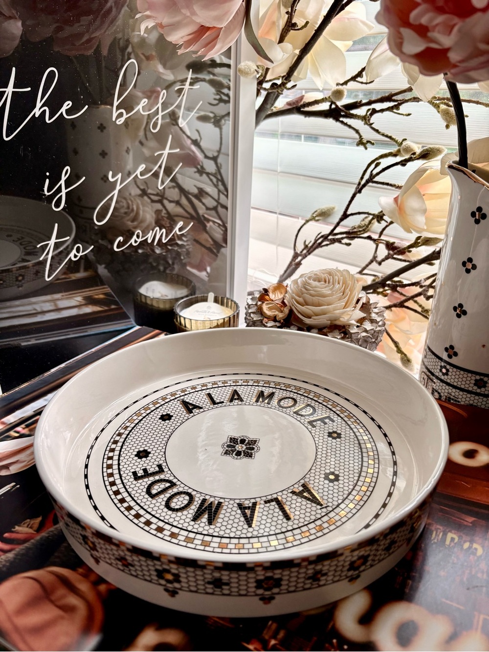 NWT Anthropologie Bistro Tile Pie Dish - Picture 8 of 13